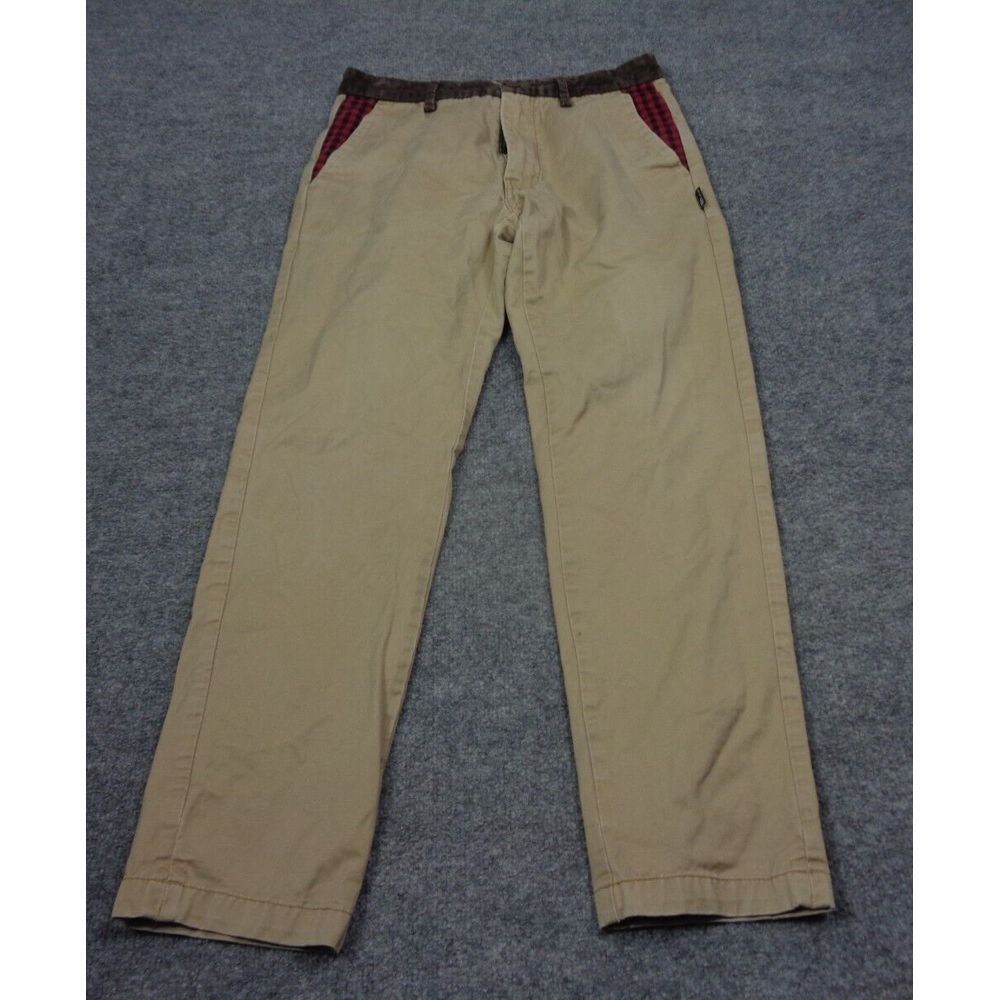 Military Izzue IZ-X04 Army Pants Mens 30 Beige Corduroy Trim Canvas Union Made